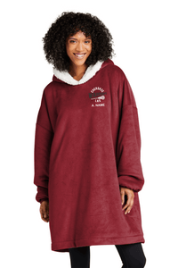 CHS-LAX-942-3 - Port Authority® Mountain Lodge Wearable Blanket - Cherokee Warriors Logo & Personalized Name