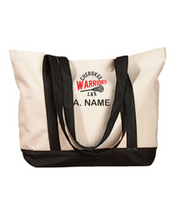 Load image into Gallery viewer, CHS-LAX-961-3 - BAGedge Canvas Boat Tote - Cherokee Warriors Logo &amp; Personalized Name