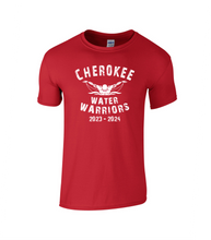 Load image into Gallery viewer, CHS-SD-401-1 - Gildan Adult Softstyle Short Sleeve T-Shirt - Cherokee Water Warriors Logos