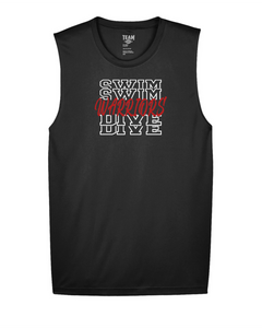 CHS-SD-408-3 - Team 365 Zone Performance Muscle T-Shirt - Warriors Swim & Dive Logo