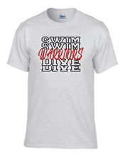 Load image into Gallery viewer, CHS-SD-415-3- Gildan 50/50 Short Sleeve T-Shirt - Warriors Swim &amp; Dive Logo
