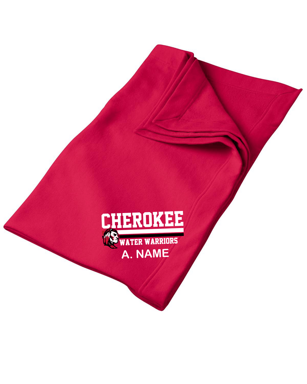 CHS-SD-920-2 - Gildan Heavy Blend Fleece Stadium Blanket - Cherokee Warrior Water Warriors  Logo & Personalized Name