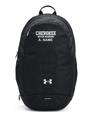 CHS-SD-976-4 - Under Armour Hustle Backpack - Water Warriors Logo & Personalized Name