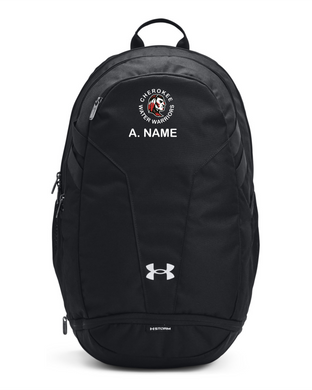 CHS-SD-976-5 - Under Armour Hustle Backpack - Cherokee Water Warriors Logo & Personalized Name