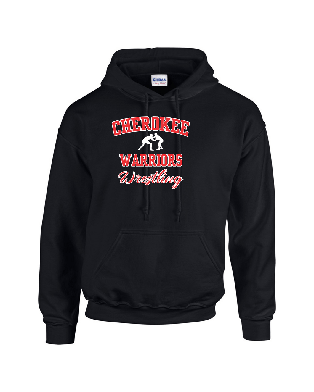 CHS-WRES-306-3 - Gildan-Hoodie - Cherokee Warriors Wrestling Logo