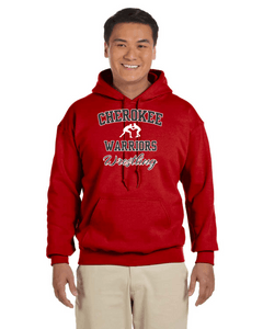 CHS-WRES-306-3 - Gildan-Hoodie - Cherokee Warriors Wrestling Logo