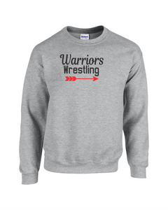 CHS-WRES-307-4 - Gildan Crew Neck Sweatshirt - Warriors Wrestling Logo