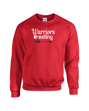 CHS-WRES-307-4 - Gildan Crew Neck Sweatshirt - Warriors Wrestling Logo