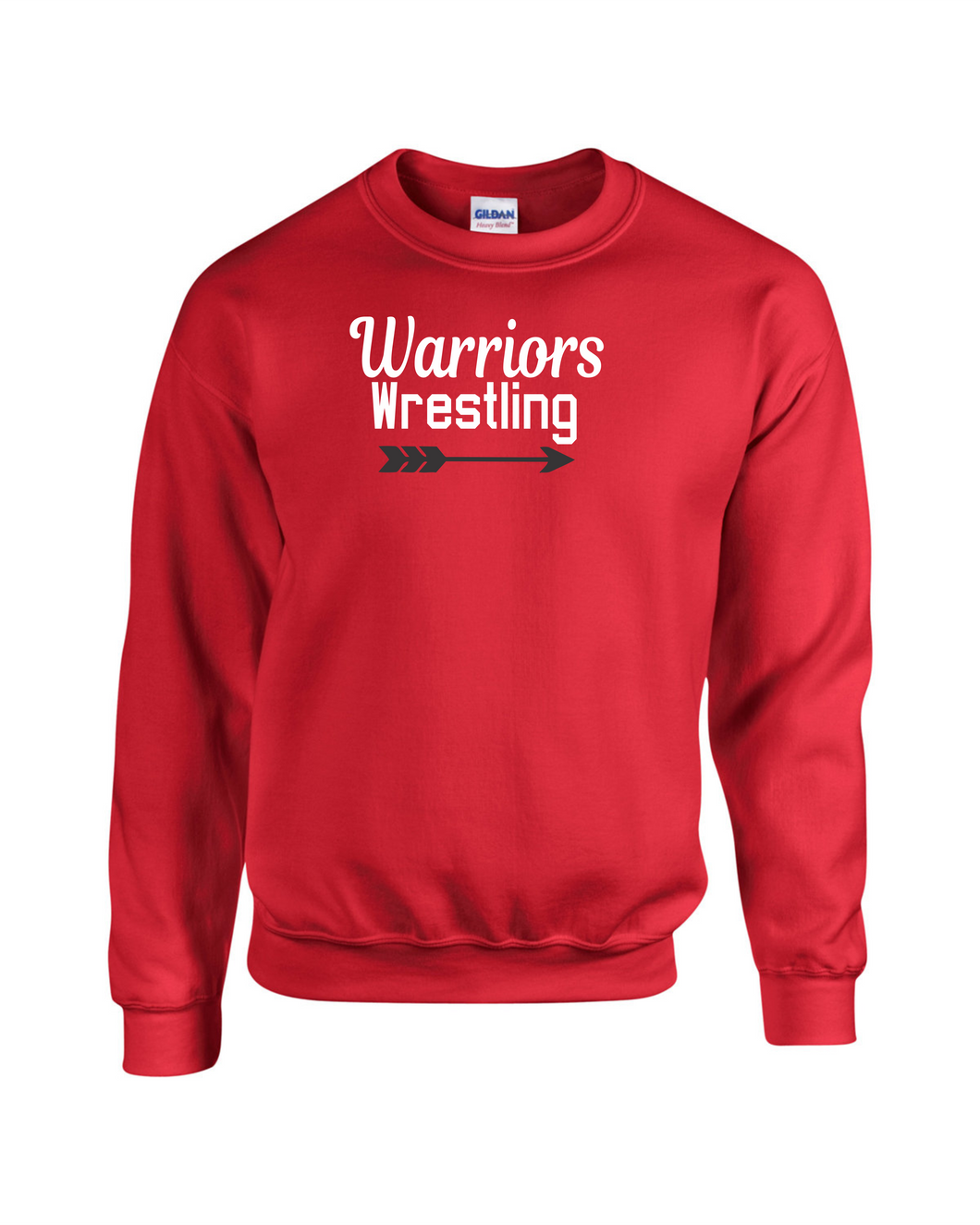 CHS-WRES-307-4 - Gildan Crew Neck Sweatshirt - Warriors Wrestling Logo