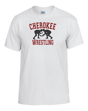 Load image into Gallery viewer, CHS-WRES-515-2- Gildan 50/50 Short Sleeve T-Shirt - Cherokee Wrestling Logo
