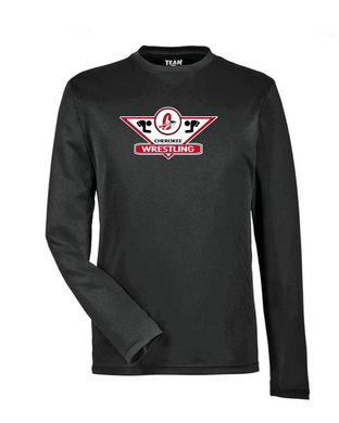 CHS-WRES-624-1 - Team 365 Zone Performance Long-Sleeve T-Shirt - Cherokee C Wrestling Logo