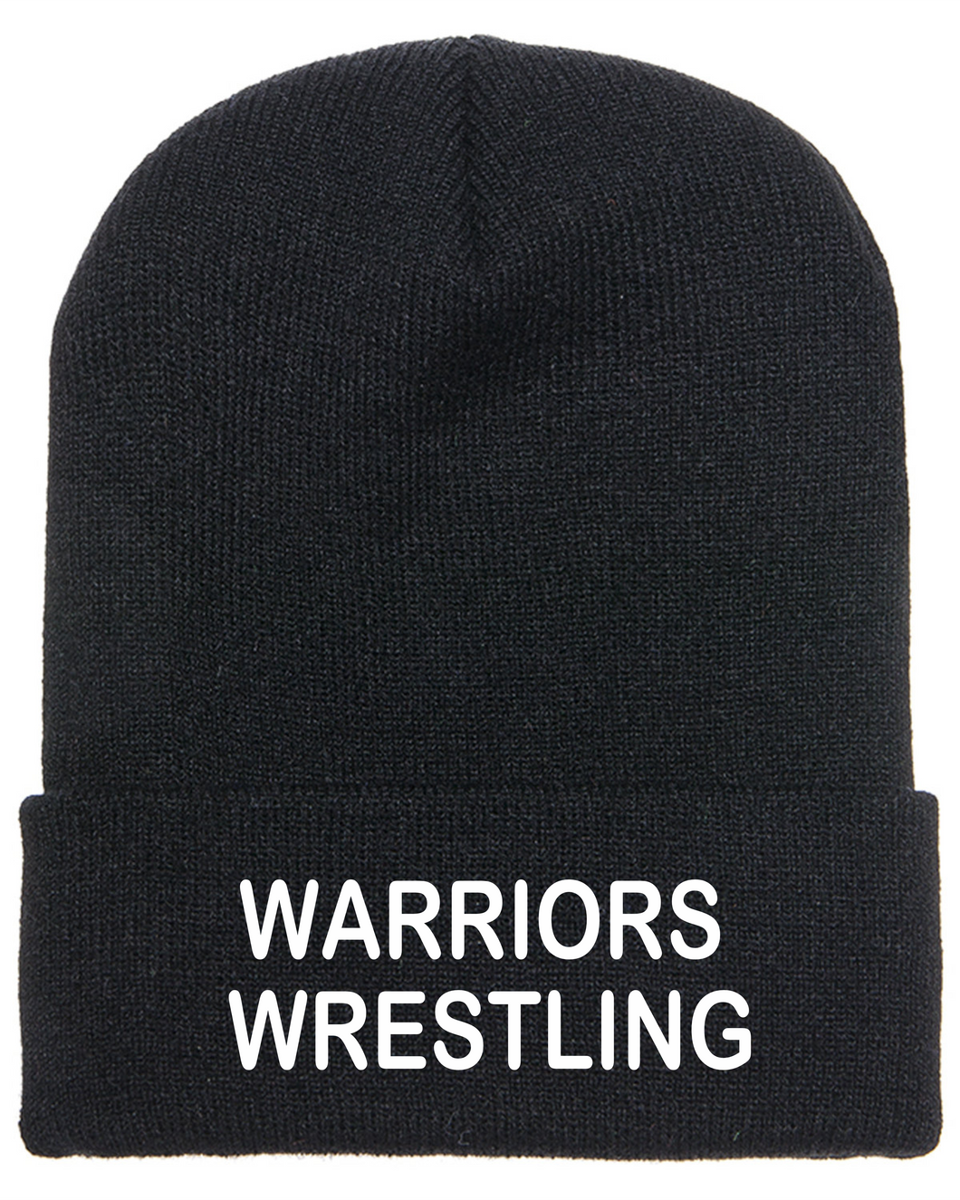 CHS-WRES-915-6 - Yupoong Adult Cuffed Knit Beanie - Warriors Wrestling Logo