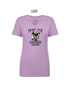 Schnauzer-061-121 - Next Level Apparel Ladies' Ideal V - Fear The Beard Logo