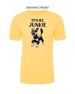 Schnauzer-107 - Next Level CVC Short Sleeve Crew Tee - Treat Junkie Logo