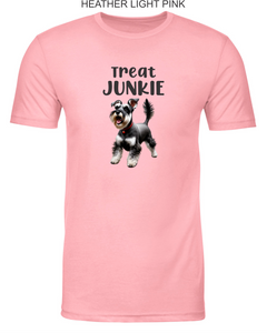 Schnauzer-107 - Next Level CVC Short Sleeve Crew Tee - Treat Junkie Logo