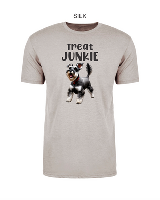 Schnauzer-107 - Next Level CVC Short Sleeve Crew Tee - Treat Junkie Logo