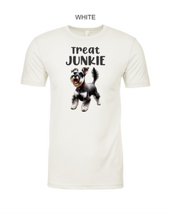 Schnauzer-107 - Next Level CVC Short Sleeve Crew Tee - Treat Junkie Logo