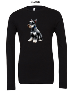 Schnauzer-123 - Gildan Adult Softstyle® Long-Sleeve T-Shirt - Schnauzer Logo