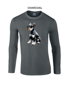 Schnauzer-123 - Gildan Adult Softstyle® Long-Sleeve T-Shirt - Schnauzer Logo