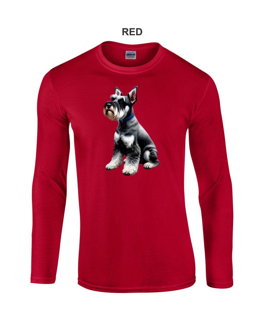 Schnauzer-123 - Gildan Adult Softstyle® Long-Sleeve T-Shirt - Schnauzer Logo