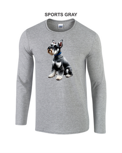 Schnauzer-123 - Gildan Adult Softstyle® Long-Sleeve T-Shirt - Schnauzer Logo