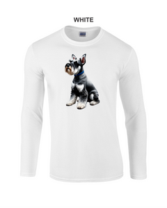 Schnauzer-123 - Gildan Adult Softstyle® Long-Sleeve T-Shirt - Schnauzer Logo