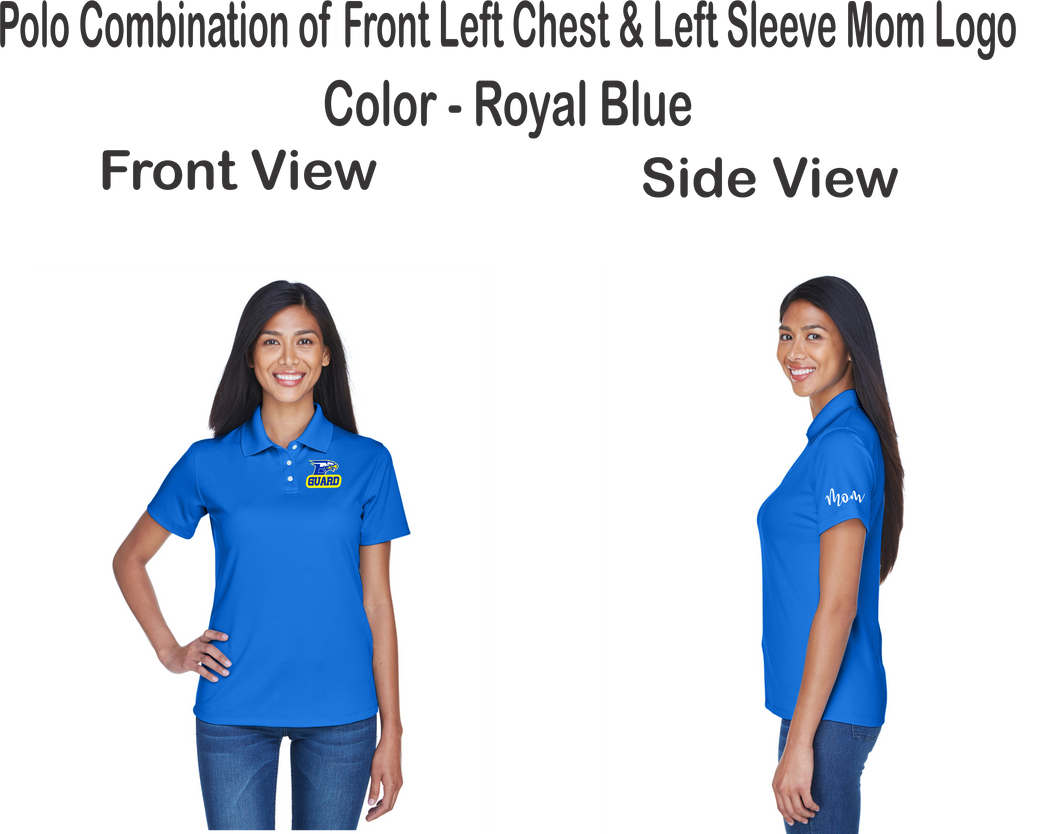 ET-BND-504-Mom - UltraClub Cool & Dry Stain-Release Performance Polo - Etowah Guard & Mom Logos
