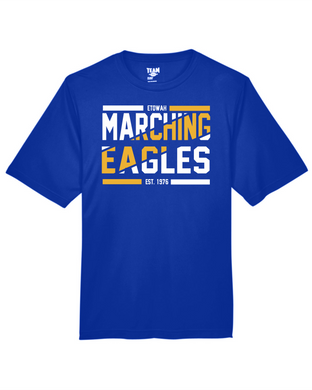 ET-BND-506-24 - Team 365 Zone Performance Short Sleeve T-Shirt - Etowah Band Diagonal Marching Eagles Logo