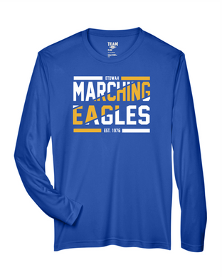 ET-BND-507-24 - Team 365 Zone Performance Long Sleeve T-Shirt - Etowah Band Diagonal Marching Eagles Logo