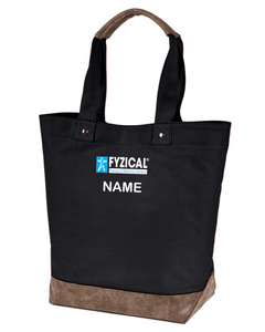 FYZICAL-EMP-945 - Authentic Pigment Canvas Resort Tote - FYZICAL Logo  & Personalized Name