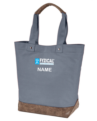 FYZICAL-EMP-945 - Authentic Pigment Canvas Resort Tote - FYZICAL Logo  & Personalized Name