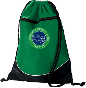 HHS-Theatre-901-1 - Augusta Tri-Color Drawstring Backpack - HHS Theatre Logo