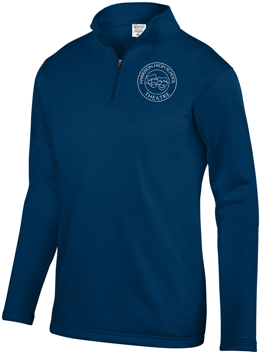 HHS-Theatre-102-4 - Augusta 1/4 Zip Wicking Fleece Pullover - HHS Theatre EMB Logo