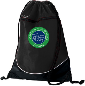 HHS-Theatre-901-1 - Augusta Tri-Color Drawstring Backpack - HHS Theatre Logo