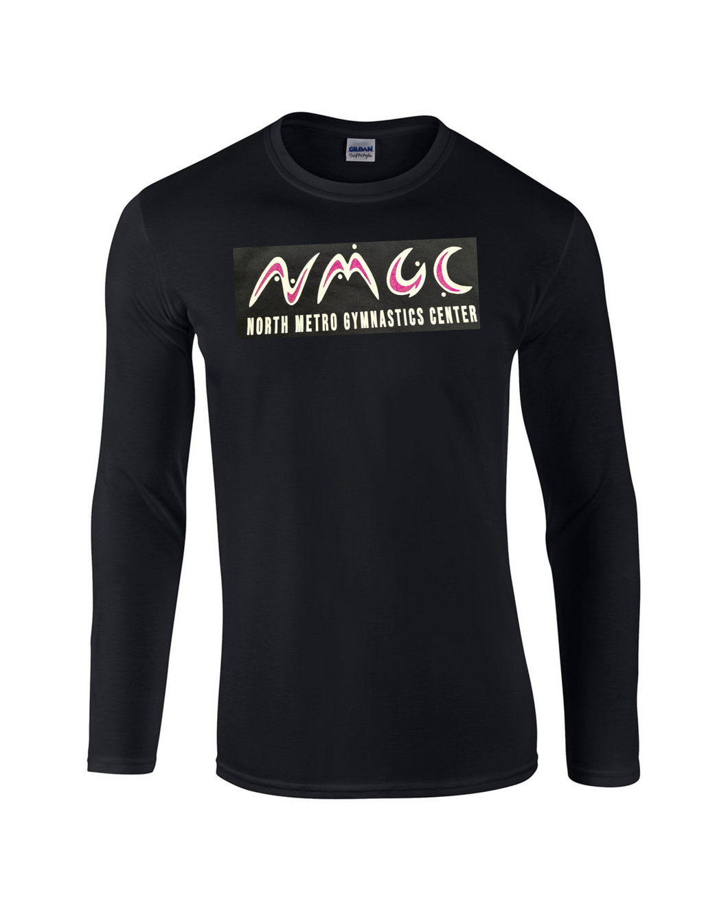 NMGC-516-1 - Gildan Adult Softstyle® Long-Sleeve T-Shirt - NMGC Main (Glitter) Logo