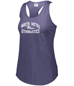 NMGC-512-11 - Augusta Ladies Lux Tri-Blend Tank - North Metro Gymnastics Mom Logo