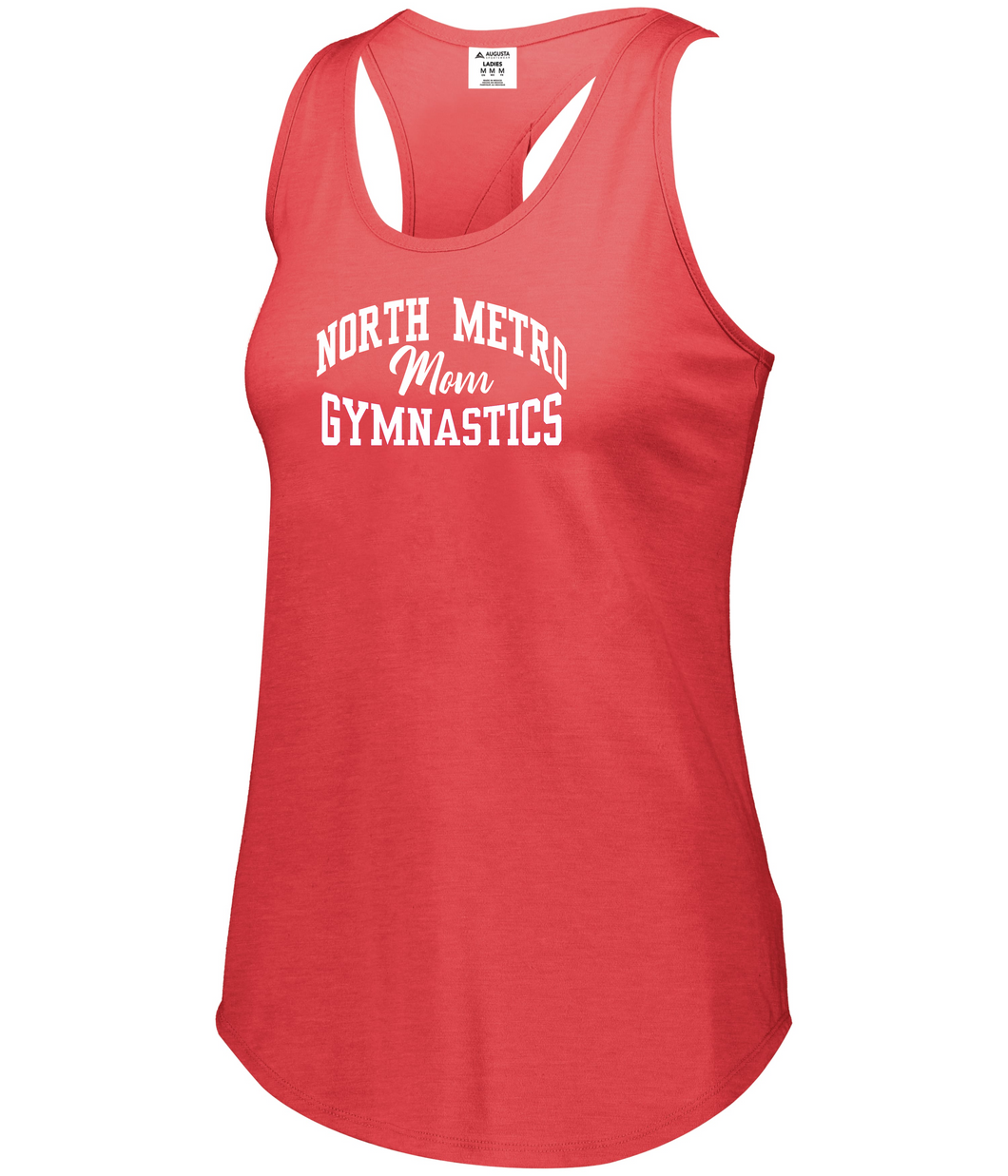 NMGC-512-11 - Augusta Ladies Lux Tri-Blend Tank - North Metro Gymnastics Mom Logo