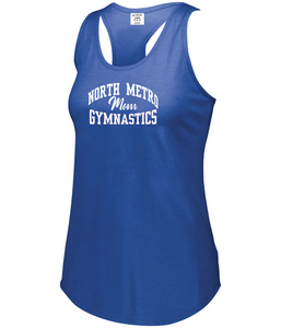 NMGC-512-11 - Augusta Ladies Lux Tri-Blend Tank - North Metro Gymnastics Mom Logo