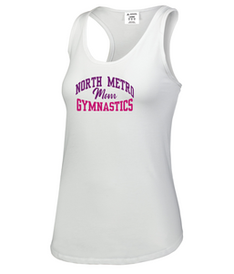 NMGC-512-11 - Augusta Ladies Lux Tri-Blend Tank - North Metro Gymnastics Mom Logo