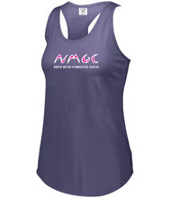 Load image into Gallery viewer, NMGC-512-1 - Augusta Ladies Lux Tri-Blend Tank - North Metro Gymnastics Main Logo