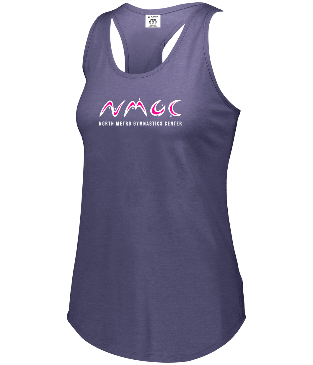 NMGC-512-1 - Augusta Ladies Lux Tri-Blend Tank - North Metro Gymnastics Main Logo