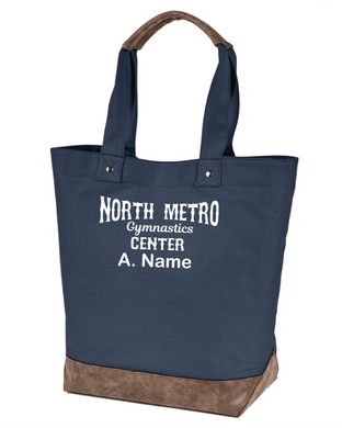 NMGC-945-4 - Authentic Pigment Canvas Resort Tote - NMGC Main Logo & Personalized Name
