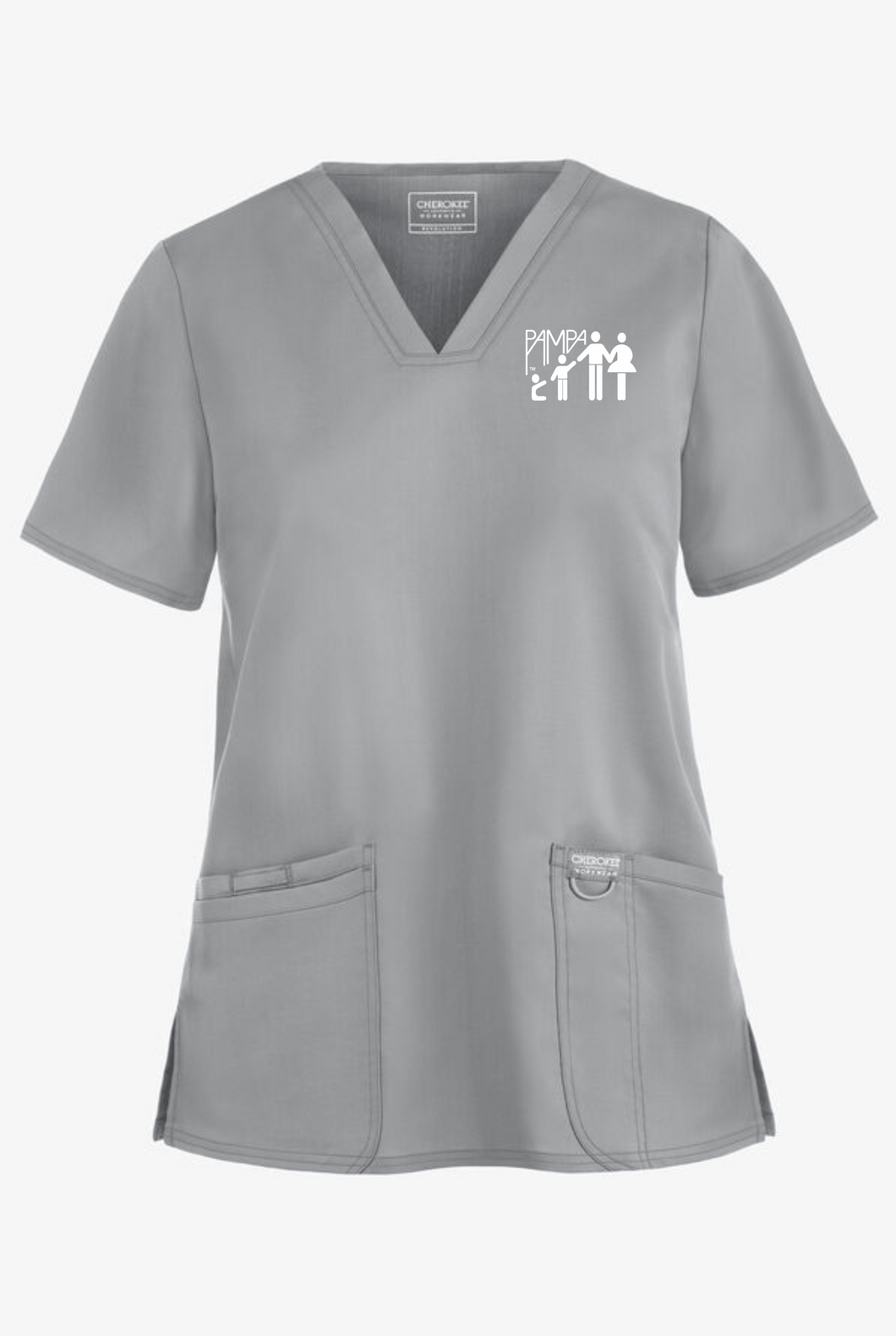 Pampa-003 - Cherokee Workwear Revolution Women's 3-Pocket STRETCH V-Neck Scrub Top