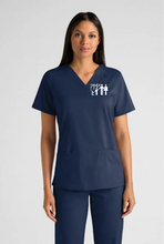 Load image into Gallery viewer, Pampa-Emp-024 - Butter-Soft STRETCH Women&#39;s 4-Pocket V-Neck Scrub Top