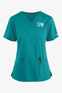 Pampa-Emp-024 - Butter-Soft STRETCH Women's 4-Pocket V-Neck Scrub Top