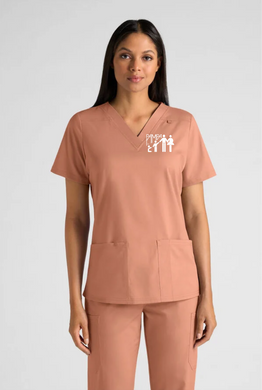 Pampa-Emp-024 - Butter-Soft STRETCH Women's 4-Pocket V-Neck Scrub Top
