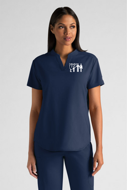 Pampa-Emp-027 - Butter-Soft STRETCH FLXTEK Women's 2-Pocket Oversized Henley Scrub Top