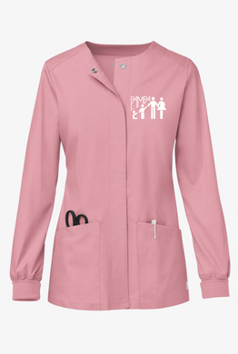 Pampa-Emp-075 - Butter-Soft STRETCH Women's 2-Pocket Long Sleeve Snap Front Scrub Jacket