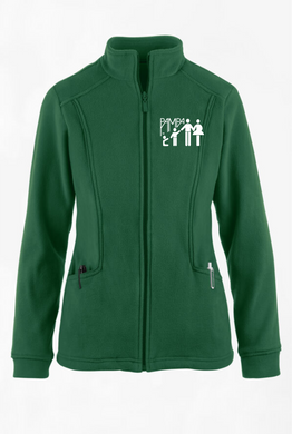 Pampa-Emp-077 - Butter-Soft STRETCH Women's 2-Pocket Zip Front Fleece Scrub Jacket