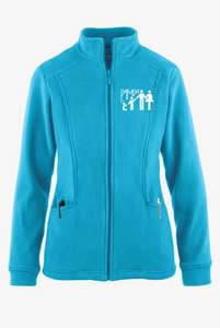 Pampa-Emp-077 - Butter-Soft STRETCH Women's 2-Pocket Zip Front Fleece Scrub Jacket